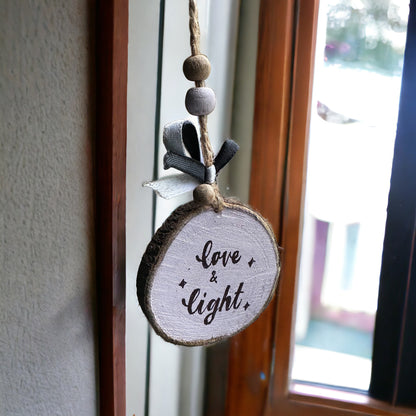 Upcycled rustic bark charm - single