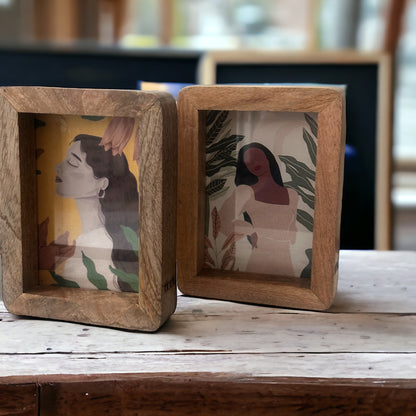MangoMosaic Self-Standing Wooden Frame - single
