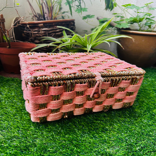 Twilight Tones Storage Colour Cotton Rope Organizer Box - single