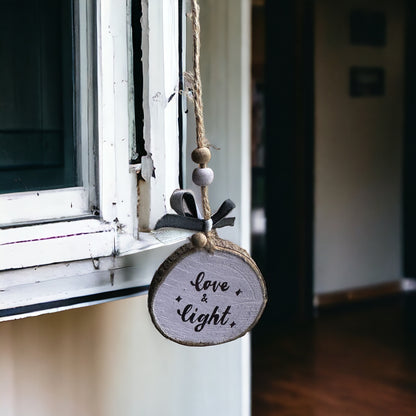 Upcycled rustic bark charm - single